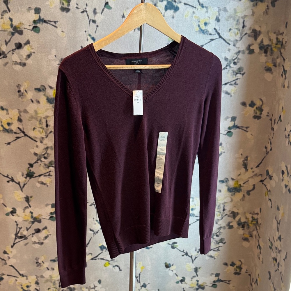 Banana Republic Deep Purple Long Sleeve Top